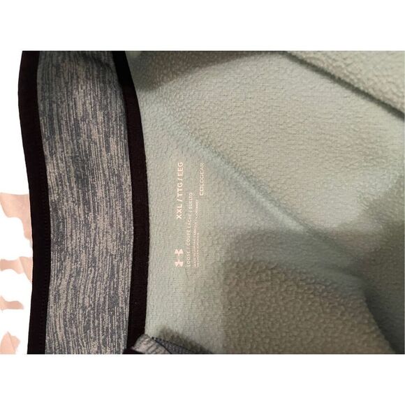 Under Armour Mens Grey/green Long-Sleeve 1/4 Zip Pullover Fleece Jacket Extra Ex - Picture 12 of 16